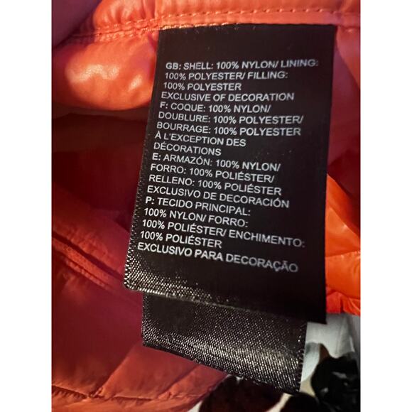 The North Face Womens Thermoball Eco Coral Orange Puffer Zip Up Jacket XS - Picture 11 of 11